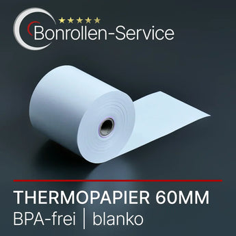 Thermorolle 60mm weiß blanko BPA-frei Thermorollen