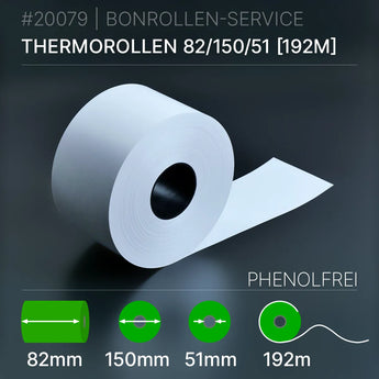 Thermorollen 82x150x51 (192m) phenolfrei extrastark von bonrollen-service