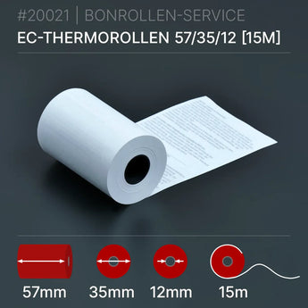 EC-Thermorollen 57x35x12 (15m) mit SEPA-Text, weiß, 57 mm breit