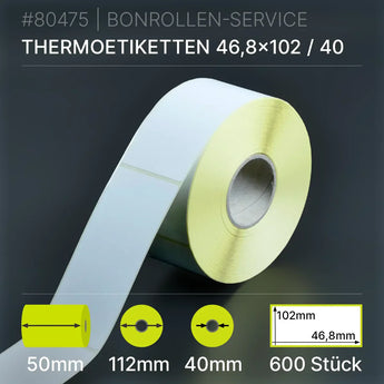 Etiketten 46,8mm x 102mm - 50/112/40 - Thermopapier - BPA-frei