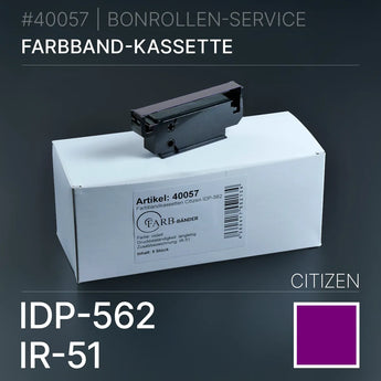 Farbband Citizen IDP-562 IR-51 schwarz für Plastikband-Kassette