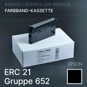 Schwarzes Farbband ERC 21 Gruppe 652 für Epson Drucker