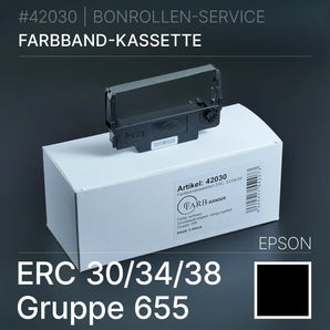 Schwarzes Farbband ERC 30/34/38 Gruppe 655 reinigungsfest