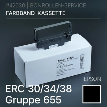 Schwarzes Farbband ERC 30/34/38 Gruppe 655 reinigungsfest