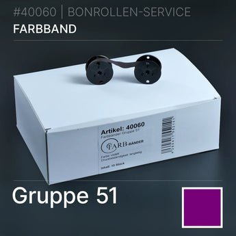 Farbband Gruppe 51 Violett: Lila Farbbänder 40060 in weißer Box