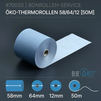 Öko-Thermorollen 58x64x12 (50m) hellblau von blue4est