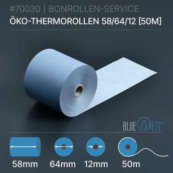 Öko-Thermorollen 58x64x12 (50m) hellblau von blue4est