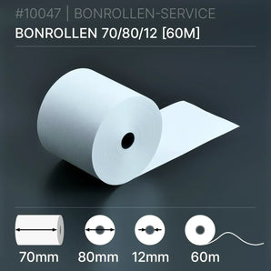 Bonrollen 70x80x12 (60m) aus Normalpapier